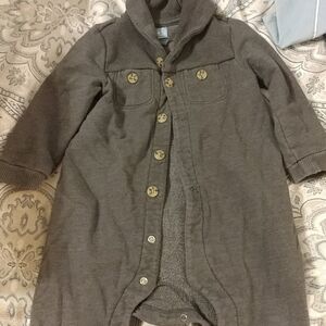 Baby Gap Infant Gray Fleece One Piece Outfit